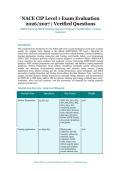 NACE CIP Level 1 Exam Evaluation &ndash; AMPP &lpar;formerly NACE&rpar; Coating Inspector Program &ndash; 2026&sol;2027 Academic Year &ndash; Verified Questions and Answers for Coating Inspectors