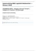Samenvatting MBO Logistiek Medewerker 2026 &plus; 20 Oefenvragen - Magazijn Voorraad FIFO Transport Heftruck Orderpicking WMS Lean 5S Incoterms ADR Veiligheid