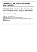 Samenvatting MBO Sport en Recreatie 2026 &plus; 20 Oefenvragen - Sportbegeleiding Anatomie EHBO Training FITT Doelgroepen Veiligheid Energiesystemen Programmering Recreatie 