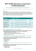 MVU NURS 629 Exam 1 &ndash; MVU &ndash; 2026&sol;2027 Academic Year &ndash; Verified Questions and Answers for Graduate Nursing Students and Advanced Clinicians
