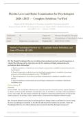 FLORIDA LAWS & RULES EXAM PSYCHOLOGISTS 2026&sol;2027 &vert; FLRE Complete Solutions & Verified Q&A &vert; Pass Guaranteed - A&plus; Graded&NewLine;&NewLine;