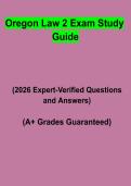 Oregon Law 2 Exam Study Guide PDF &vert; Practice Questions&comma; Test Bank & State Law Exam Prep