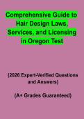 Comprehensive Guide to Hair Design Laws&comma; Services & Licensing in Oregon Test PDF &vert; Practice Questions&comma; Test Bank & License Prep