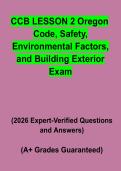 CCB Lesson 2&colon; Oregon Code&comma; Safety&comma; Environmental Factors & Building Exterior Study Guide PDF &vert; Practice Questions & Exam Prep