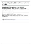 Samenvatting MBO Elektrotechniek 2026 &plus; 20 Oefenvragen - Wet van Ohm Installatie Groepenkast Aardlekschakelaar NEN 1010 Schakelingen LED Domotica Zonnepanelen Veiligheid 
