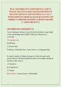 WGU C810 OBJECTIVE ASSESSMENT V1 AND V2 &NewLine;NEWEST 2026 TEST BANK&vert; C810 FOUNDATIONS IN &NewLine;HEALTHCARE DATA MANAGEMENT OA V1 & V2 &NewLine;WITH COMPLETE 400 REAL EXAM QUESTIONS AND &NewLine;CORRECT VERIFIED ANSWERS&sol; ALREADY GRADED &NewLine;A&plus; &lpar;MOST RECENT&excl;&excl;&rpar;