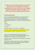 PN MENTAL HEALTH PROCTORED EXAM NEWEST &NewLine;2026 TEST BANK&vert; 2 VERSIONS &lpar;A & B&rpar; WITH &NewLine;COMPLETE REAL EXAM QUESTIONS AND CORRECT &NewLine;VERIFIED ANSWERS&sol; ALREADY GRADED A&plus;&vert; PN &NewLine;MENTAL HEALTH EXAM PREP &lpar;MOST RECENT&excl;&excl;&rpar; 