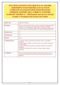 WGU D570 Cognitive Psychology OA & Pre-Assessment Exam 2025&sol;2026 &ndash; Actual Exam Questions with Detailed Verified Answers &lpar;250 Questions&comma; Graded A&plus;&rpar;