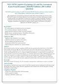 WGU D570 Cognitive Psychology OA & Pre-Assessment Exam &vert; 2026&sol;2027 &vert; 200 Verified Questions with Rationales &vert; Graded A&plus;