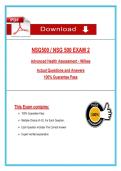 NSG 500 Advanced Health Assessment Exam 2 &lpar;Latest 2026&sol;2027 Update&rpar; Questions and Answers - Wilkes University&NewLine;