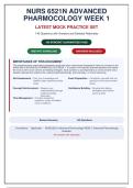 NURS 6521N Advanced Pharmacology Week 1 Exam Q&A&colon; 140 Questions with Rationales &lpar;2026 Edition&rpar;