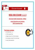 NSG 500 Advanced Health Assessment Exams 1&comma; 2 & 3 &lpar;Latest 2026&sol;2027 Update&rpar; Questions and Answers - Wilkes University