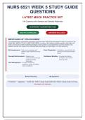 NURS 6521 Week 5 Study Guide&colon; Latest 190 Mock Practice Questions with Answers & Rationales &vert; Advanced Pharmacology