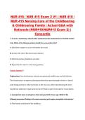 NUR 418 &sol; NUR 415 Exam 2 V1 &vert; NUR 418 &sol; &NewLine;NUR 415 Nursing Care of the Childbearing &NewLine;& Childrearing Family &vert; Actual Q&A with &NewLine;Rationale &lpar;NUR418&sol;NUR415 Exam 2&rpar; &vert; &NewLine;Concordia 