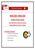 NSG 526 Exam 2 Study Guide &ndash; Advanced Psychiatric Mental Health Nursing &lpar;Latest 2026&sol;2027 Update&rpar; Questions and Answers - Wilkes University
