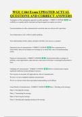 WGU C464 Exam UPDATED ACTUAL &NewLine;QUESTIONS AND CORRECT ANSWERS