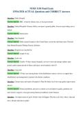 NURS 1130 Final Exam&NewLine;UPDATED ACTUAL Questions and CORRECT Answers