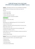 NURS 2207 Oncology Evolve EAQ Graded&NewLine;UPDATED ACTUAL Questions and CORRECT Answer