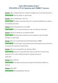 Nurse 2026 Nutrition Exam 1&NewLine;UPDATED ACTUAL Questions and CORRECT Answers