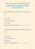 MLO Practice Exam &lpar;Latest 2026 2027 Update&rpar; questions and answers 100- Correct -Grade A-