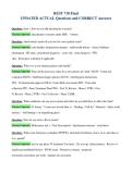 REST 718 Final&NewLine;UPDATED ACTUAL Questions and CORRECT Answers