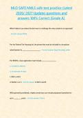 MLO SAFE NMLS safe test practice  &lpar;Latest 2026&sol; 2027 Update&rpar; questions and answers 100&percnt; Correct &lbrack;Grade A&rsqb; 