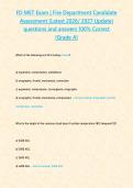 FD MET Exam &vert; Fire Department Candidate Assessment &lpar;Latest 2026&sol; 2027 Update&rpar; questions and answers 100&percnt; Correct &lbrack;Grade A&rsqb;&NewLine;&NewLine;