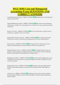 WGU D101 Cost and Managerial &NewLine;Accounting Exam QUESTIONS AND &NewLine;CORRECT ANSWERS