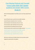 Cisco Routing Protocols and Concepts Course &lpar;Latest 2026&sol; 2027 Update&rpar; questions and answers 100&percnt; Correct &lbrack;Grade A&rsqb;