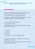 INTRODUCTION TO CRITICAL CARE NURSING 9 TH EDITION UPDATED ACTUAL EXAM&NewLine;QUESTIONS CORRECT ANSWERS GRADED A PLUS