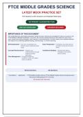 FTCE Middle Grades Science &lpar;5-9&rpar; - Latest 150-Question Mock Practice Exam with Detailed Rationales &vert; Guaranteed Pass