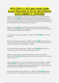 WGU D351 v2 All Topics Study Guide &NewLine;Exam UPDATED ACTUAL QUESTIONS &NewLine;AND CORRECT ANSWERS