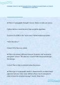 INTRODUCTION TO CRYPTOGRAPHY FINAL PAPER EXAM QUESTIONS ACCURATE&NewLine;ANSWERS FULL SOLUTION