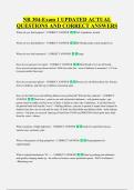 NR 304-Exam 1 UPDATED ACTUAL &NewLine;QUESTIONS AND CORRECT ANSWERS