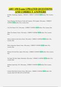ART 150 Exam UPDATED QUESTIONS &NewLine;AND CORRECT ANSWERS