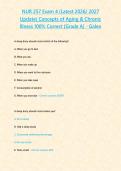 NUR 257 Exam 4 &lpar;Latest 2026 2027 Update&rpar; Concepts of Aging & Chronic Illness 100- Correct -Grade A-GALEN