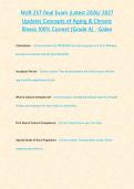 NUR 257 final Exam &lpar;Latest 2026&sol; 2027 Update&rpar; Concepts of Aging & Chronic Illness 100&percnt; Correct &lbrack;Grade A&rsqb; - Galen