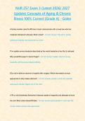 NUR 257 Exam 3 &lpar;Latest 2026&sol; 2027 Update&rpar; Concepts of Aging & Chronic Illness 100&percnt; Correct &lbrack;Grade A&rsqb; - Galen