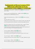 Fundamentals of Diverse Learners-WGU &NewLine;D096 Exam UPDATED ACTUAL &NewLine;QUESTIONS AND CORRECT ANSWERS
