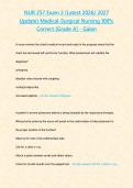 NUR 257 Exam 2 &lpar;Latest 2026 2027 Update&rpar; Medical-Surgical Nursing 100- Correct -Grade A- - Galen