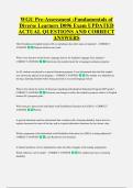 WGU Pre-Assessment &colon;Fundamentals of &NewLine;Diverse Learners D096 Exam UPDATED &NewLine;ACTUAL QUESTIONS AND CORRECT &NewLine;ANSWERS