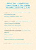  NUR 257 Exam 1&lpar;Latest 2026 2027 Update&rpar; Concepts of Aging & Chronic Illness 100- Correct -Grade A- - Galen