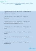 INTUIT ACADEMY TAX LEVEL 1 EXAM REVIEW SHEET COMPLETE QUESTIONS ANSWERS&NewLine;GRADED A PLUS