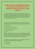 HESI COMPASS COMPREHENSIVE EXIT EXAM PRACTICE QUESTIONS AND ANSWERS WITH RATIONALES LATEST UPDATE