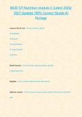 BIOD 121 Nutrition module 2 &lpar;Latest 2026 2027 Update&rpar; 100- Correct -Grade A- Portage