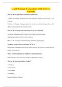 CAIB 4 Exam 1 Questions with Correct&NewLine;Answers