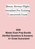 Breeze Airways Flight Attendant Pre-Training Coursework Exam Study Guide PDF &vert; Practice Questions & Cabin Crew Prep
