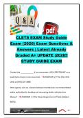 CLETS Certification Exam Study Guide &vert; 150&plus; Practice Questions & Verified Answers &vert; CLETS&comma; NCIC&comma; NLETS&comma; CJIS Security&comma; Criminal History Systems & California DOJ &vert; California Department of Justice &lpar;CA DOJ&rpar;