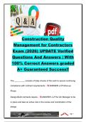 Construction Quality Management for Contractors &lpar;CQM-C&rpar; Certification Exam &vert; 40&plus; Practice Questions & Verified Answers &vert; Three-Phase Control System&comma; Quality Control Plan &lpar;QCP&rpar;&comma; Quality Assurance&comma; Preparatory&comma; Initial & Follow-Up Phases &vert; USACE &sol; NAVFAC