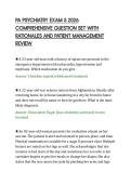 PA PSYCHIATRY EXAM 5 2026&NewLine;COMPREHENSIVE QUESTION SET WITH&NewLine;RATIONALES AND PATIENT MANAGEMENT&NewLine;REVIEW